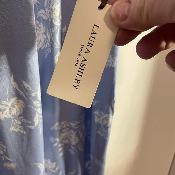 Laura Ashley Blue Floral Nightgown - Picture 4 of 4